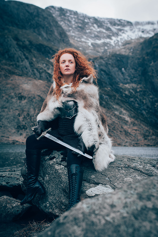 Ivory Flame by Andrew James Photography Ivory Flame battle warrior Snowdonia  Time-traveller