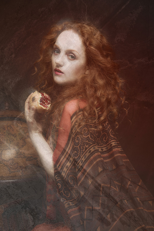 Ivory Flame by Boomer Ivory Flame Pre-raphaelite Rossetti Model Red hair 900  Time-traveller