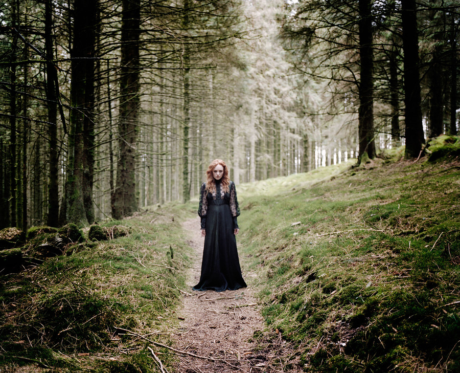 Haunting ghostly fashion image of Ivory Flame by Brendan Gara Photography in Scotland