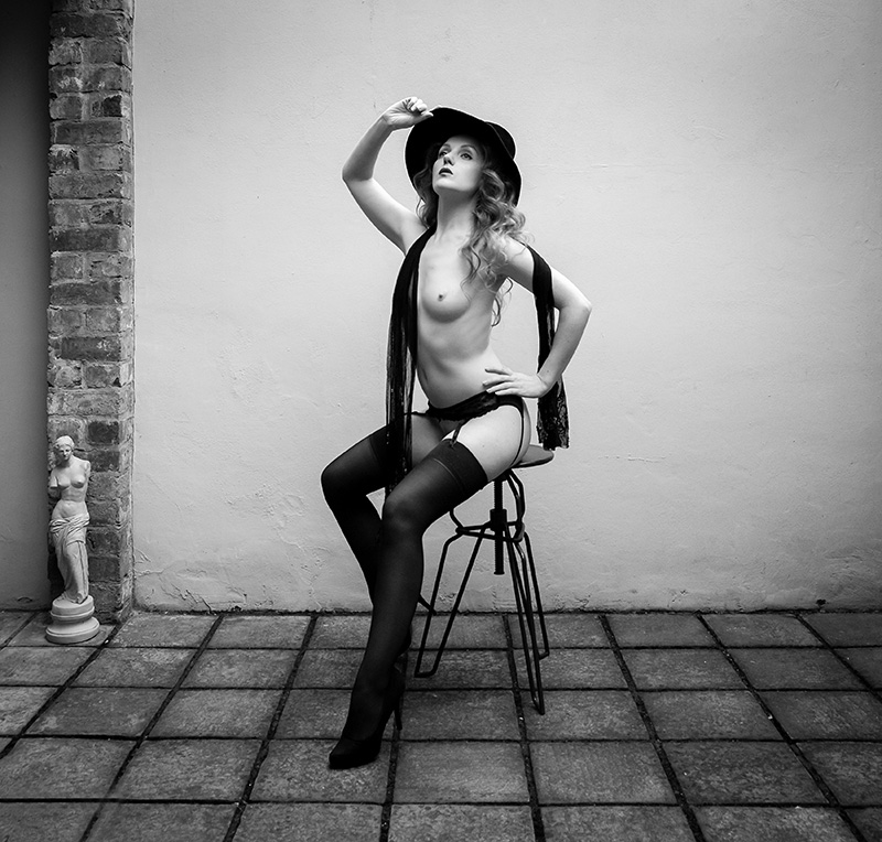art nude naked model Ivory Flame by Derwood Photography