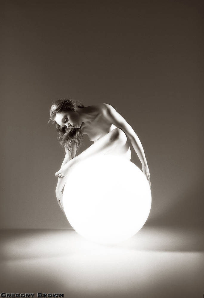Ivory Flame by Gregory Brown Ivory Flame Nude Orb  Figure