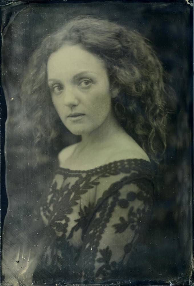 Wet plate collodion portrait of Pre-Raphaelite model IVORY FLAME by Matt McCosh