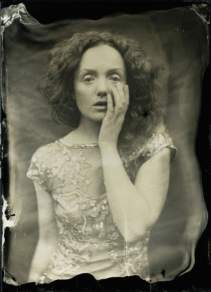 Wet plate collodion portrait of professional model IVORY FLAME by Matt McCosh