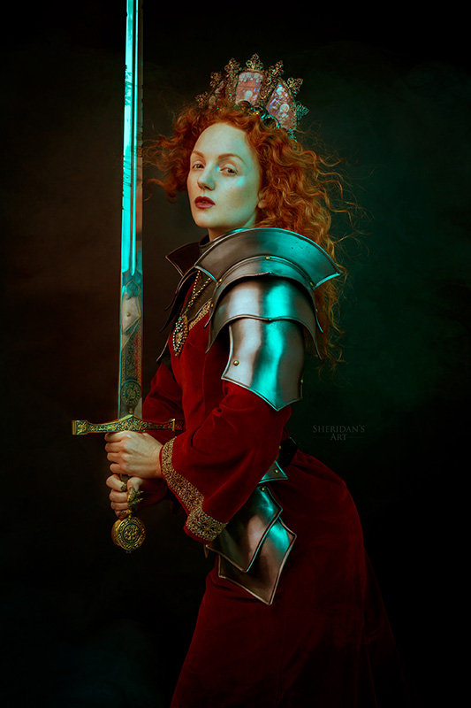 Ivory Flame by Sheridan's Art Ivory Flame redhead model knight warrior sword 1 800  Time-traveller