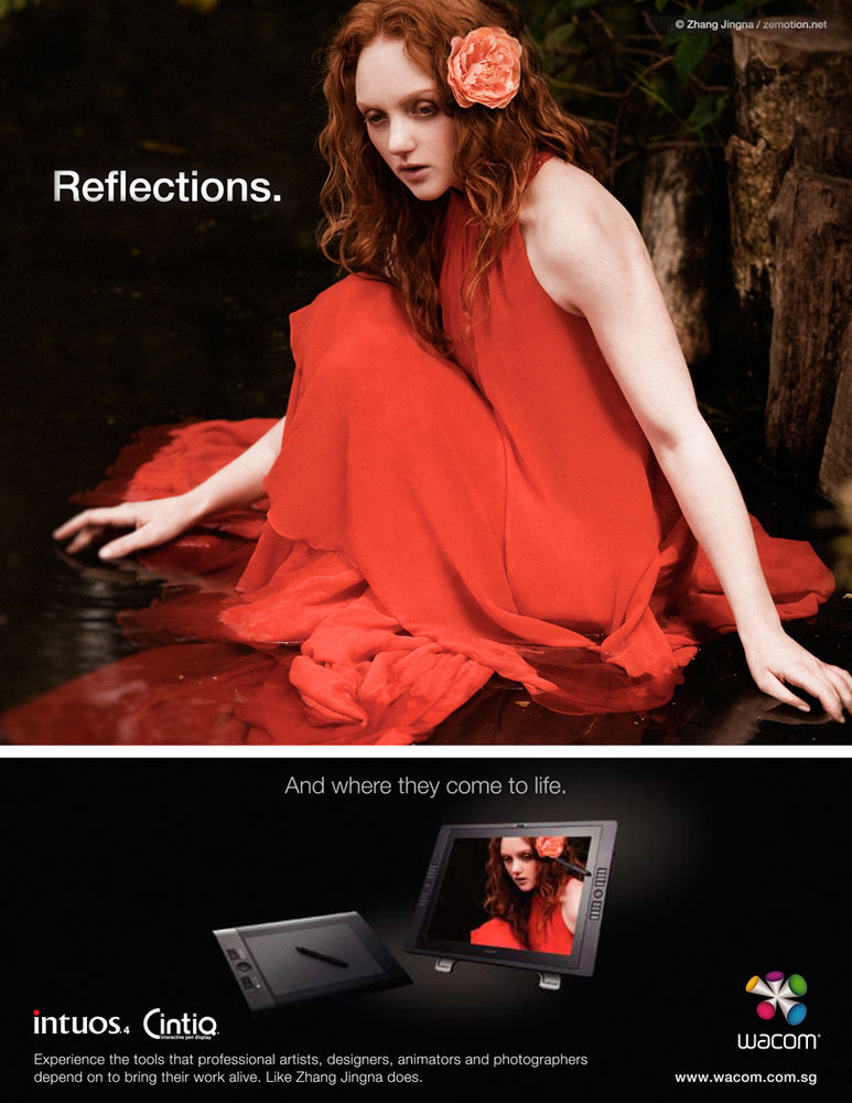Redhead fashion model IVORY FLAME by photographer Zemotion Zhang Jingna