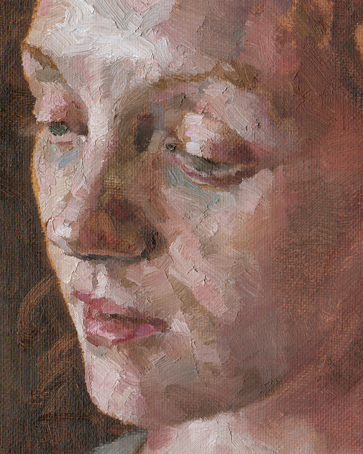 Ivory Flame by Danny Howes Art Portrait Painting Ivory Flame model detail 900  Canvas