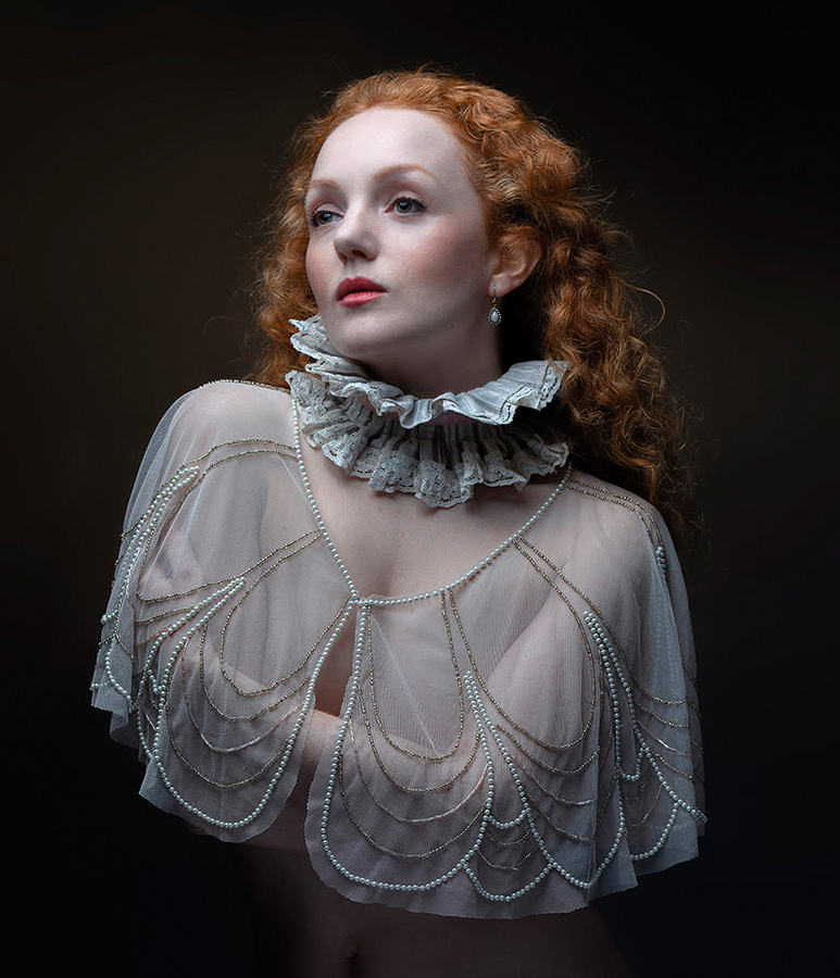 Ivory Flame by Ivory Flame model Jan Slotboom Elizabethan ruff classical  Time-traveller