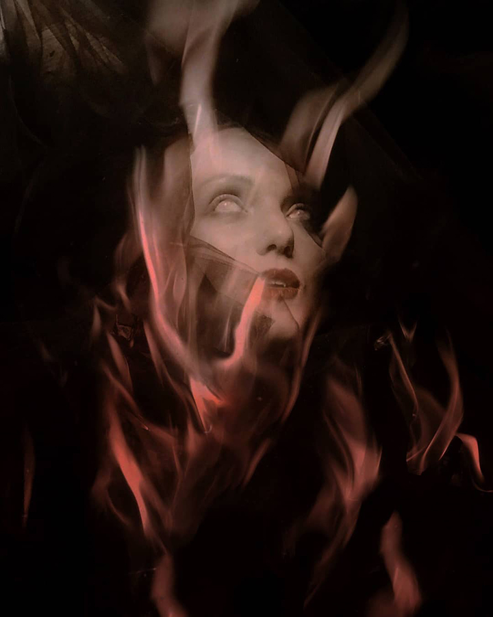 Ivory Flame by Nona Limmen Ivory Flame darkness model portrait gothic flames 900  Surreal