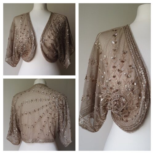 Beaded Gold Cropped Top