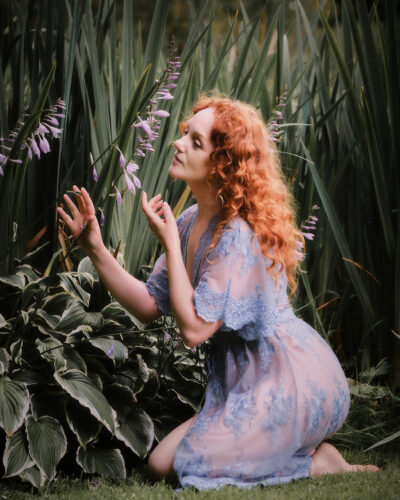 Light Blue Sheer Lace Robe / Dress