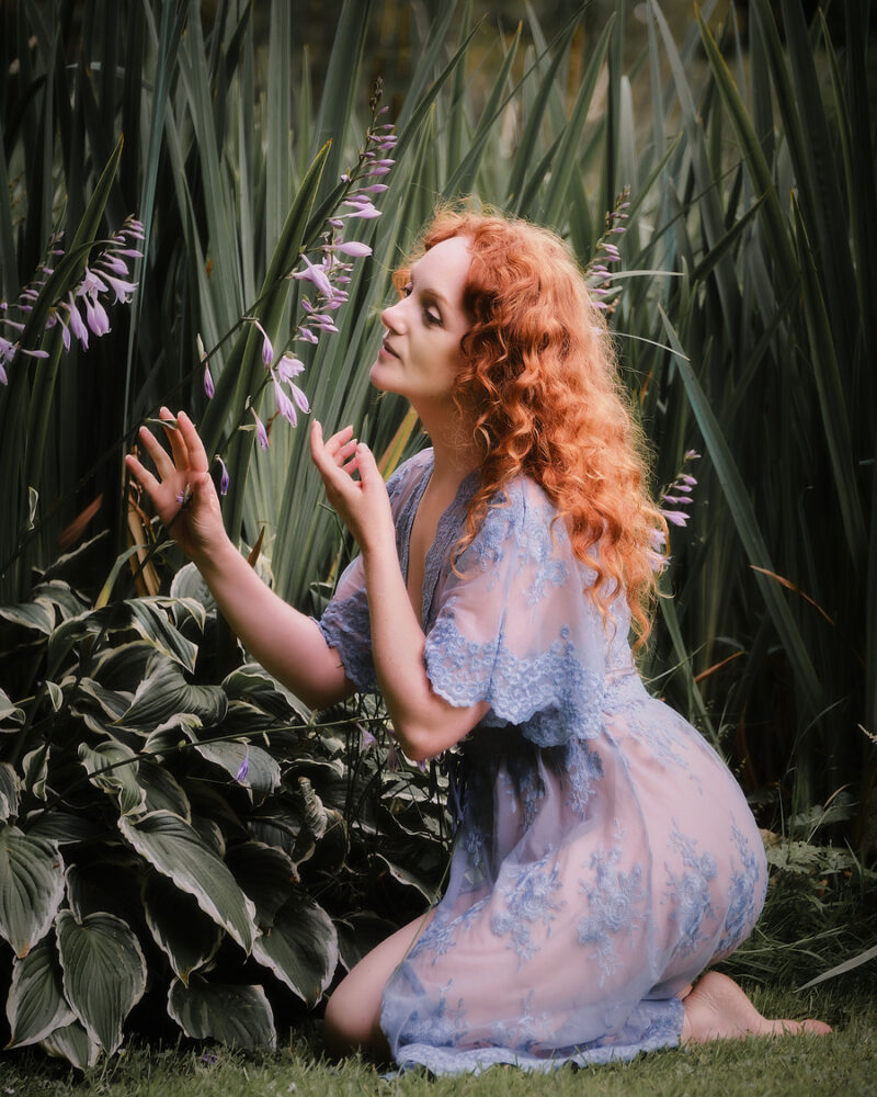 Light Blue Sheer Lace Robe / Dress