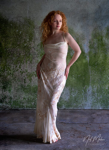 Sheer Cream Shimmery Dress