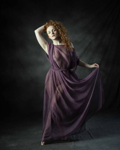 Purple Pre-Raphaelite Dress