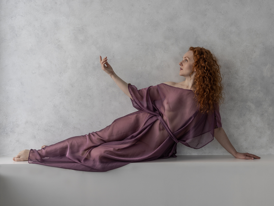 Purple Pre-Raphaelite Dress
