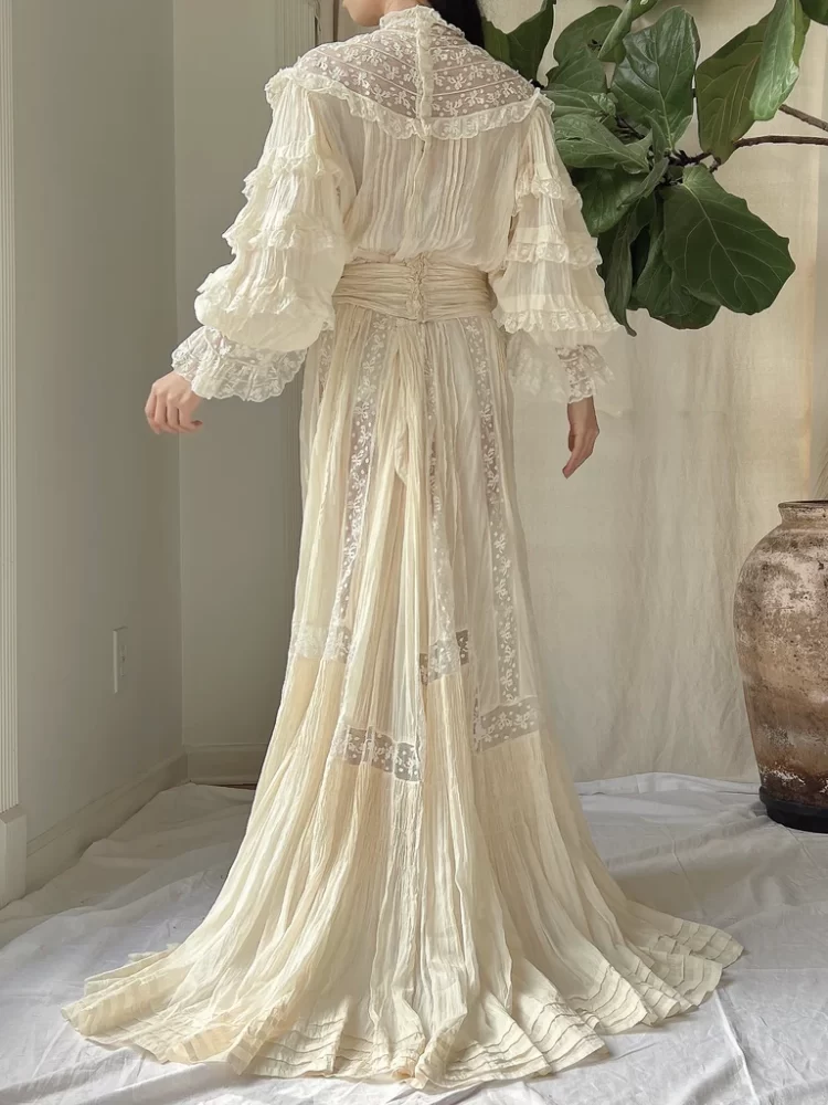 Antique Silk & Lace Ensemble