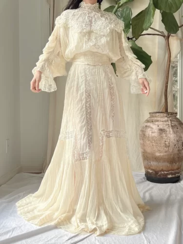 Antique Silk & Lace Ensemble