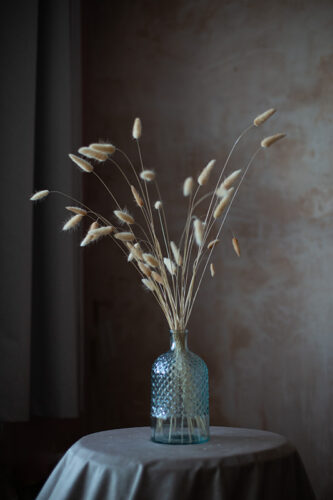 Glass Vase with Seedheads