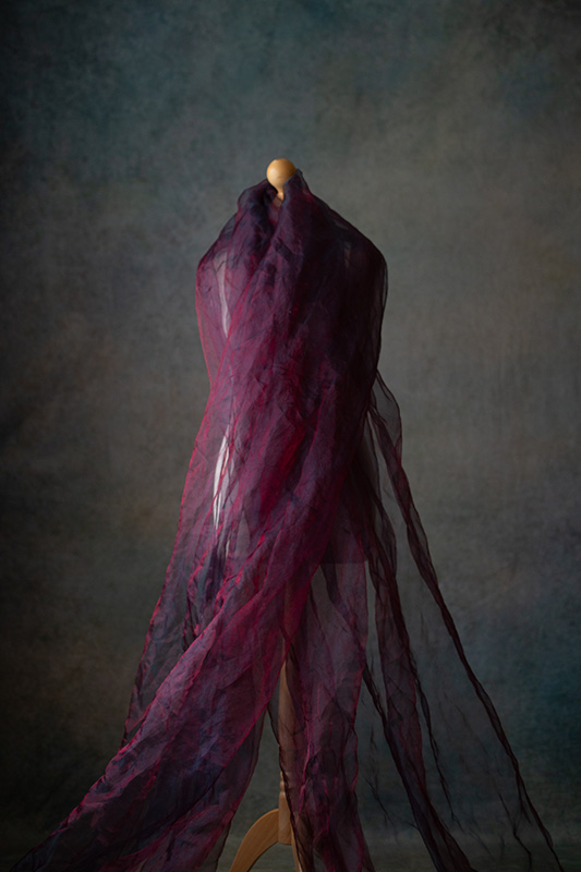 Purple Two-tone Sheer Fabric (v long)