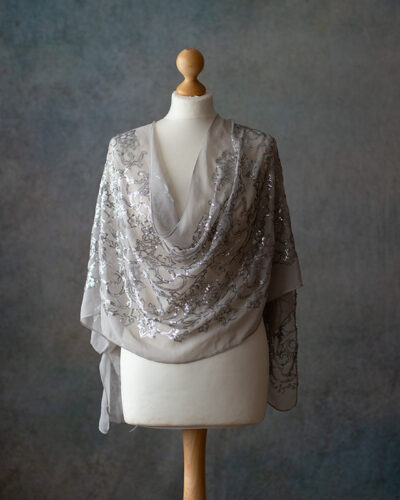 Silver Sequin Shawl