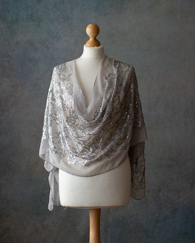 Silver Sequin Shawl