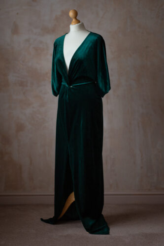Dark Green Velvet Dress