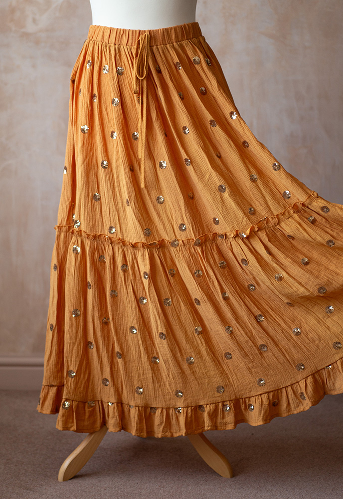 Orange Gold Skirt
