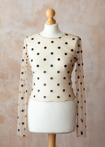 Polka Dot Sheer Top