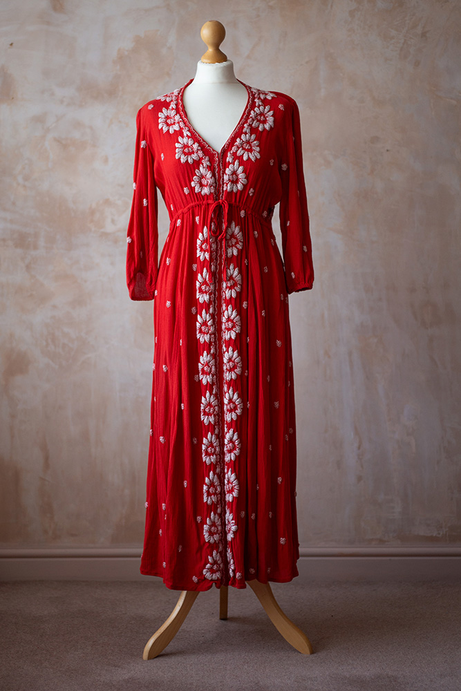 Red Boho Dress