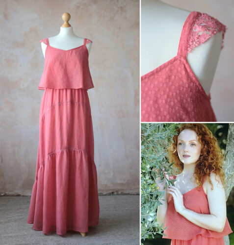 Pinky Peach Summer Dress (Size S) – £10